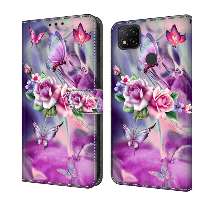 Funda protectora de cuero para teléfono Crystal 3D a prueba de golpes, For Xiaomi Redmi Note 10 4G, For Xiaomi Redmi 9T, For Xiaomi Redmi 9A, For Xiaomi Redmi 9, For Xiaomi Redmi 9C