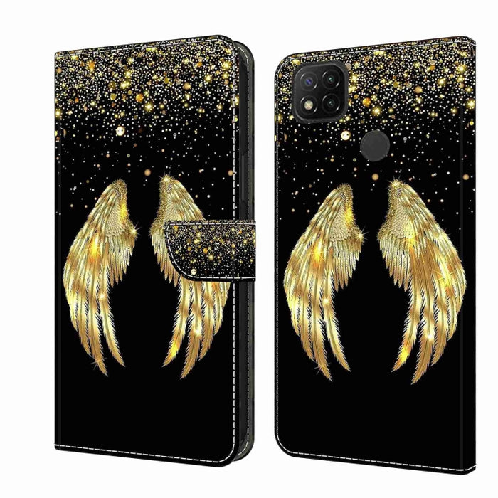 Funda protectora de cuero para teléfono Crystal 3D a prueba de golpes, For Xiaomi Redmi Note 10 4G, For Xiaomi Redmi 9T, For Xiaomi Redmi 9A, For Xiaomi Redmi 9, For Xiaomi Redmi 9C