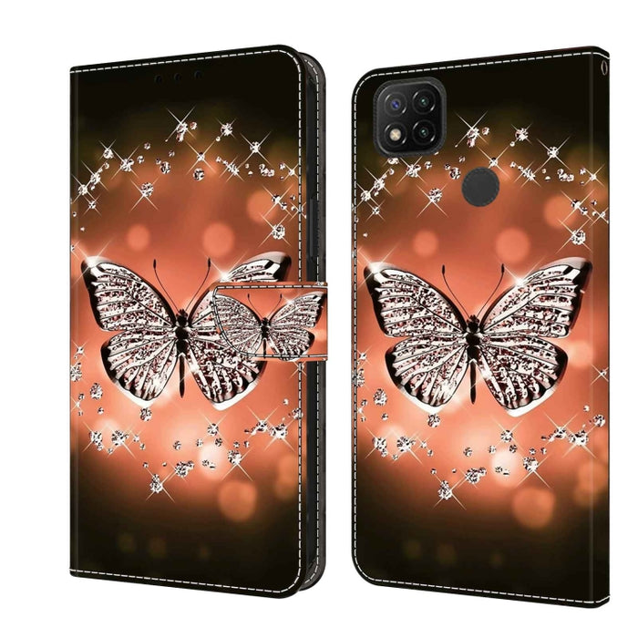 Funda protectora de cuero para teléfono Crystal 3D a prueba de golpes, For Xiaomi Redmi Note 10 4G, For Xiaomi Redmi 9T, For Xiaomi Redmi 9A, For Xiaomi Redmi 9, For Xiaomi Redmi 9C