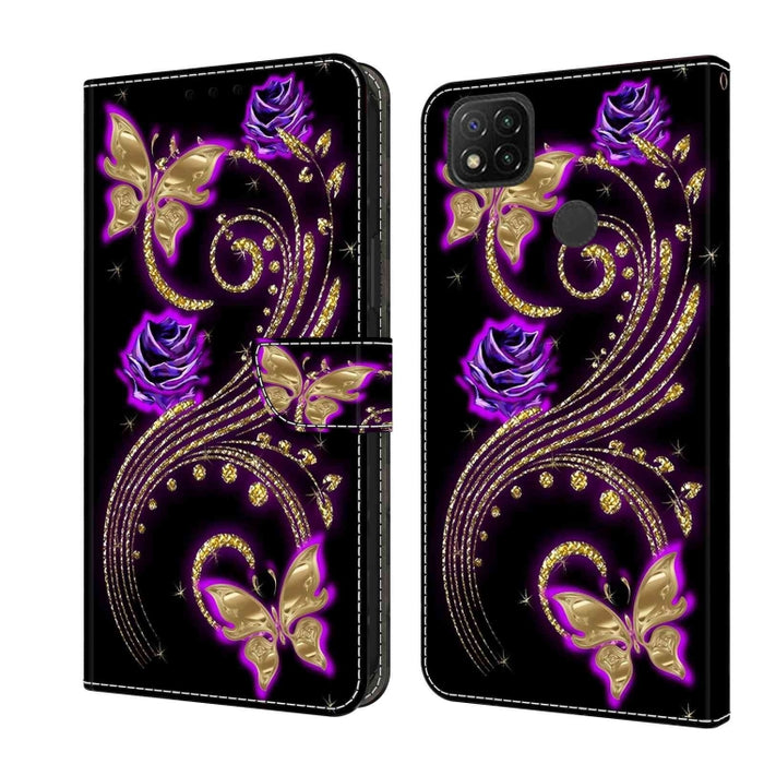 Funda protectora de cuero para teléfono Crystal 3D a prueba de golpes, For Xiaomi Redmi Note 10 4G, For Xiaomi Redmi 9T, For Xiaomi Redmi 9A, For Xiaomi Redmi 9, For Xiaomi Redmi 9C