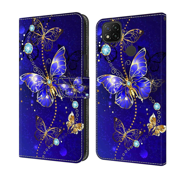 Funda protectora de cuero para teléfono Crystal 3D a prueba de golpes, For Xiaomi Redmi Note 10 4G, For Xiaomi Redmi 9T, For Xiaomi Redmi 9A, For Xiaomi Redmi 9, For Xiaomi Redmi 9C