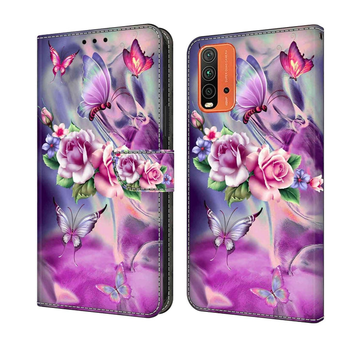 Funda protectora de cuero para teléfono Crystal 3D a prueba de golpes, For Xiaomi Redmi Note 10 4G, For Xiaomi Redmi 9T, For Xiaomi Redmi 9A, For Xiaomi Redmi 9, For Xiaomi Redmi 9C