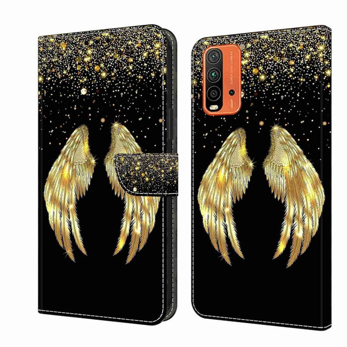 Funda protectora de cuero para teléfono Crystal 3D a prueba de golpes, For Xiaomi Redmi Note 10 4G, For Xiaomi Redmi 9T, For Xiaomi Redmi 9A, For Xiaomi Redmi 9, For Xiaomi Redmi 9C