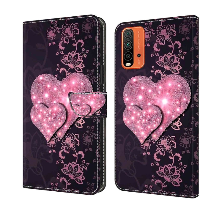 Funda protectora de cuero para teléfono Crystal 3D a prueba de golpes, For Xiaomi Redmi Note 10 4G, For Xiaomi Redmi 9T, For Xiaomi Redmi 9A, For Xiaomi Redmi 9, For Xiaomi Redmi 9C