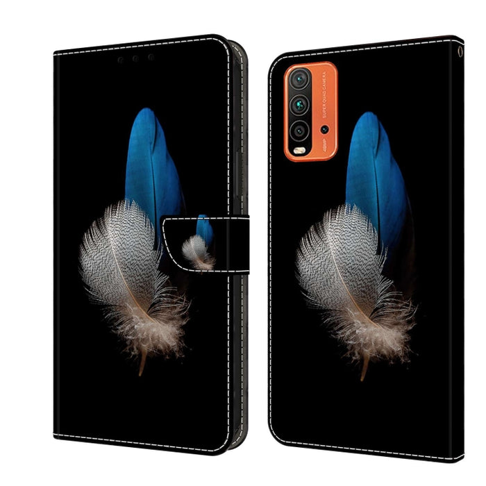 Funda protectora de cuero para teléfono Crystal 3D a prueba de golpes, For Xiaomi Redmi Note 10 4G, For Xiaomi Redmi 9T, For Xiaomi Redmi 9A, For Xiaomi Redmi 9, For Xiaomi Redmi 9C