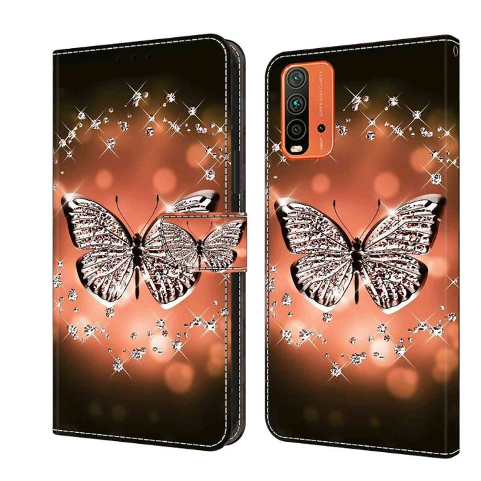 Funda protectora de cuero para teléfono Crystal 3D a prueba de golpes, For Xiaomi Redmi Note 10 4G, For Xiaomi Redmi 9T, For Xiaomi Redmi 9A, For Xiaomi Redmi 9, For Xiaomi Redmi 9C
