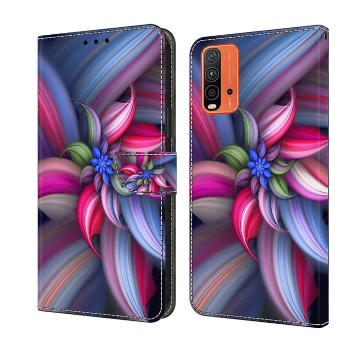 Funda protectora de cuero para teléfono Crystal 3D a prueba de golpes, For Xiaomi Redmi Note 10 4G, For Xiaomi Redmi 9T, For Xiaomi Redmi 9A, For Xiaomi Redmi 9, For Xiaomi Redmi 9C