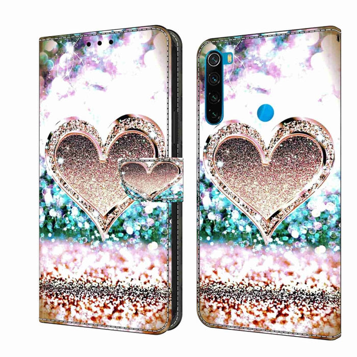 Funda protectora de cuero para teléfono Crystal 3D a prueba de golpes, For Xiaomi Redmi Note 9, For Xiaomi Redmi Note 9 Pro, For Xiaomi Redmi Note 8T, For Xiaomi Redmi Note 8, For Xiaomi Redmi Note 8 Pro