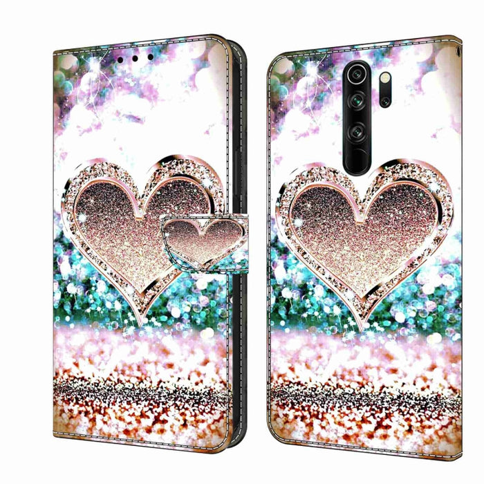 Funda protectora de cuero para teléfono Crystal 3D a prueba de golpes, For Xiaomi Redmi Note 9, For Xiaomi Redmi Note 9 Pro, For Xiaomi Redmi Note 8T, For Xiaomi Redmi Note 8, For Xiaomi Redmi Note 8 Pro
