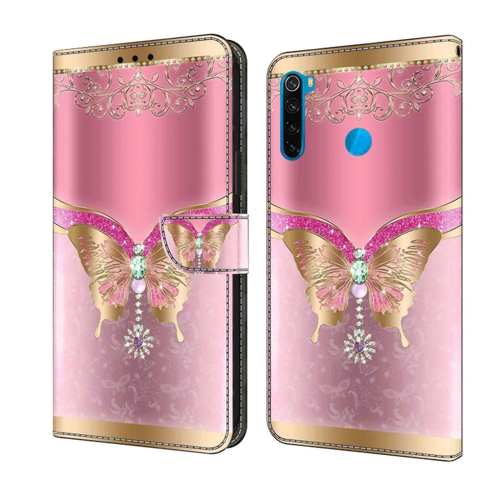 Funda protectora de cuero para teléfono Crystal 3D a prueba de golpes, For Xiaomi Redmi Note 9, For Xiaomi Redmi Note 9 Pro, For Xiaomi Redmi Note 8T, For Xiaomi Redmi Note 8, For Xiaomi Redmi Note 8 Pro
