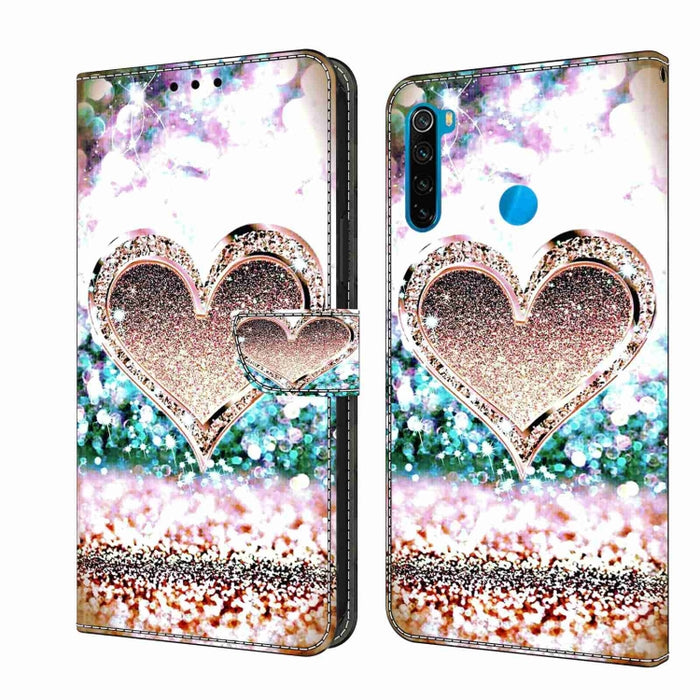 Funda protectora de cuero para teléfono Crystal 3D a prueba de golpes, For Xiaomi Redmi Note 9, For Xiaomi Redmi Note 9 Pro, For Xiaomi Redmi Note 8T, For Xiaomi Redmi Note 8, For Xiaomi Redmi Note 8 Pro