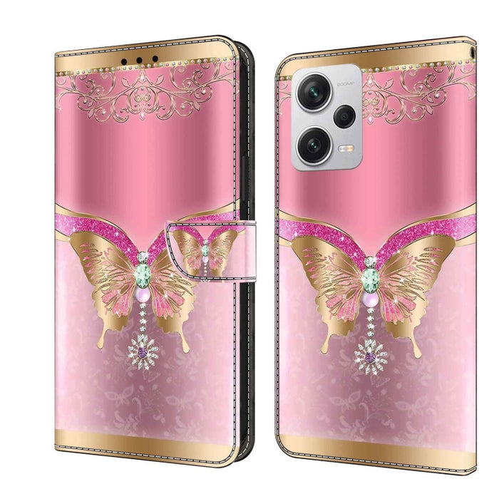 Funda protectora de cuero para teléfono Crystal 3D a prueba de golpes, For Xiaomi Redmi A1+ / A2 / A2+, For Xiaomi 13T Pro, For Xiaomi Redmi Note 12 4G, For Xiaomi Redmi Note 12 Pro+, For Xiaomi Redmi Note 12 5G Global / Poco X5