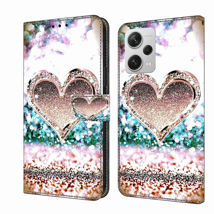 Funda protectora de cuero para teléfono Crystal 3D a prueba de golpes, For Xiaomi Redmi A1+ / A2 / A2+, For Xiaomi 13T Pro, For Xiaomi Redmi Note 12 4G, For Xiaomi Redmi Note 12 Pro+, For Xiaomi Redmi Note 12 5G Global / Poco X5