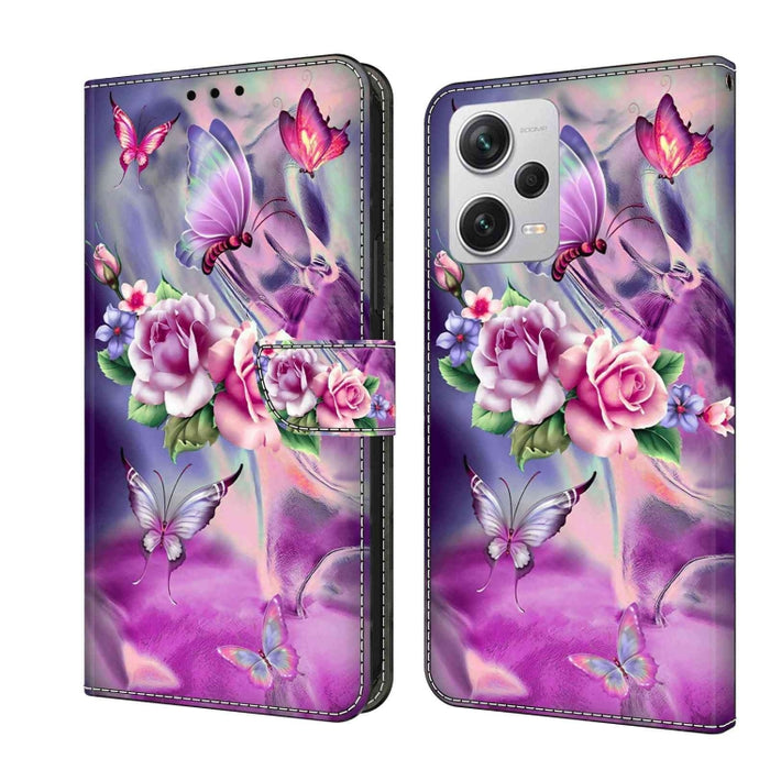 Funda protectora de cuero para teléfono Crystal 3D a prueba de golpes, For Xiaomi Redmi A1+ / A2 / A2+, For Xiaomi 13T Pro, For Xiaomi Redmi Note 12 4G, For Xiaomi Redmi Note 12 Pro+, For Xiaomi Redmi Note 12 5G Global / Poco X5