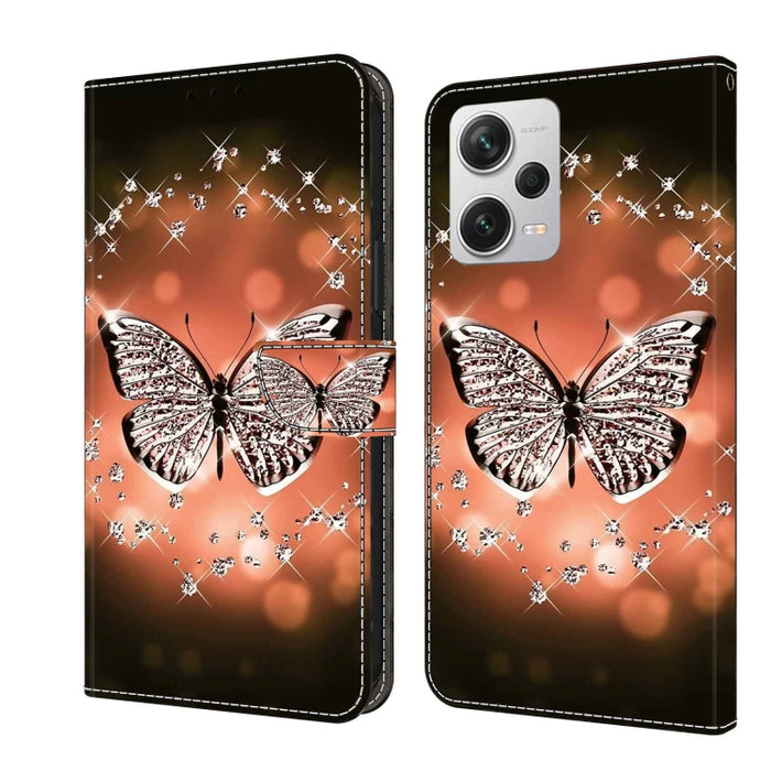 Funda protectora de cuero para teléfono Crystal 3D a prueba de golpes, For Xiaomi Redmi A1+ / A2 / A2+, For Xiaomi 13T Pro, For Xiaomi Redmi Note 12 4G, For Xiaomi Redmi Note 12 Pro+, For Xiaomi Redmi Note 12 5G Global / Poco X5