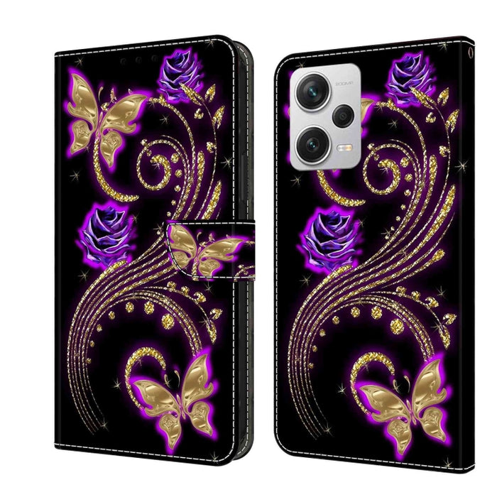 Funda protectora de cuero para teléfono Crystal 3D a prueba de golpes, For Xiaomi Redmi A1+ / A2 / A2+, For Xiaomi 13T Pro, For Xiaomi Redmi Note 12 4G, For Xiaomi Redmi Note 12 Pro+, For Xiaomi Redmi Note 12 5G Global / Poco X5