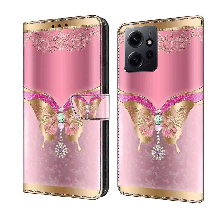 Funda protectora de cuero para teléfono Crystal 3D a prueba de golpes, For Xiaomi Redmi A1+ / A2 / A2+, For Xiaomi 13T Pro, For Xiaomi Redmi Note 12 4G, For Xiaomi Redmi Note 12 Pro+, For Xiaomi Redmi Note 12 5G Global / Poco X5