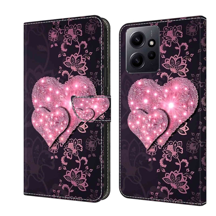 Funda protectora de cuero para teléfono Crystal 3D a prueba de golpes, For Xiaomi Redmi A1+ / A2 / A2+, For Xiaomi 13T Pro, For Xiaomi Redmi Note 12 4G, For Xiaomi Redmi Note 12 Pro+, For Xiaomi Redmi Note 12 5G Global / Poco X5