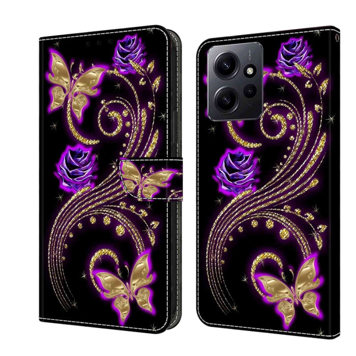 Funda protectora de cuero para teléfono Crystal 3D a prueba de golpes, For Xiaomi Redmi A1+ / A2 / A2+, For Xiaomi 13T Pro, For Xiaomi Redmi Note 12 4G, For Xiaomi Redmi Note 12 Pro+, For Xiaomi Redmi Note 12 5G Global / Poco X5