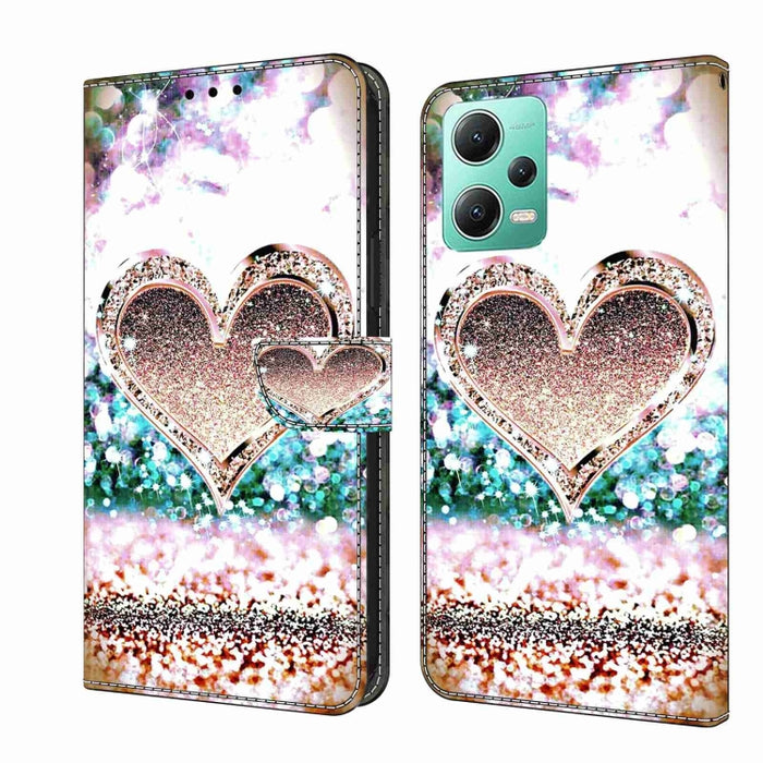 Funda protectora de cuero para teléfono Crystal 3D a prueba de golpes, For Xiaomi Redmi A1+ / A2 / A2+, For Xiaomi 13T Pro, For Xiaomi Redmi Note 12 4G, For Xiaomi Redmi Note 12 Pro+, For Xiaomi Redmi Note 12 5G Global / Poco X5