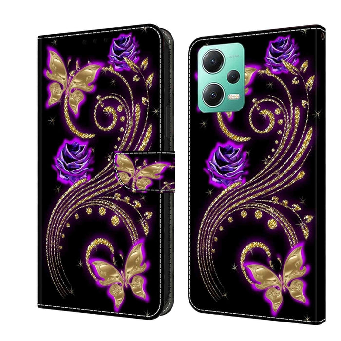Funda protectora de cuero para teléfono Crystal 3D a prueba de golpes, For Xiaomi Redmi A1+ / A2 / A2+, For Xiaomi 13T Pro, For Xiaomi Redmi Note 12 4G, For Xiaomi Redmi Note 12 Pro+, For Xiaomi Redmi Note 12 5G Global / Poco X5