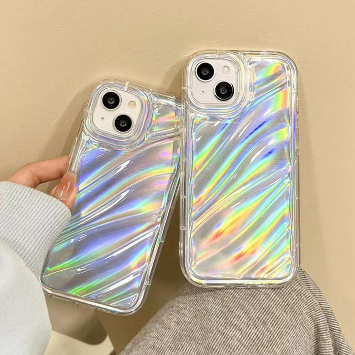 Estuche para teléfono TPU con ondas de lentejuelas láser
