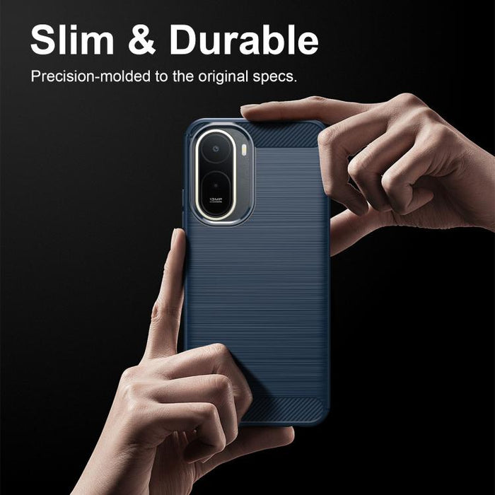 Caja de teléfono TPU de fibra de carbono con textura cepillada, For Redmi A7 Pro 171mm / Poco C85x 5G, For Redmi R70m 5G, For Redmi R70 5G, For Redmi 15a 5G, For Redmi Turbo 5 Max / Poco X8 Pro Max, For Redmi Turbo 5 5G / Poco X8 Pro 5G                ...