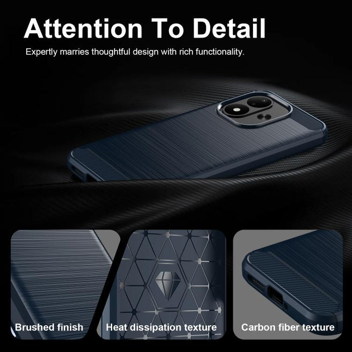 Caja de teléfono TPU de fibra de carbono con textura cepillada, For Redmi A7 Pro 171mm / Poco C85x 5G, For Redmi R70m 5G, For Redmi R70 5G, For Redmi 15a 5G, For Redmi Turbo 5 Max / Poco X8 Pro Max, For Redmi Turbo 5 5G / Poco X8 Pro 5G                ...