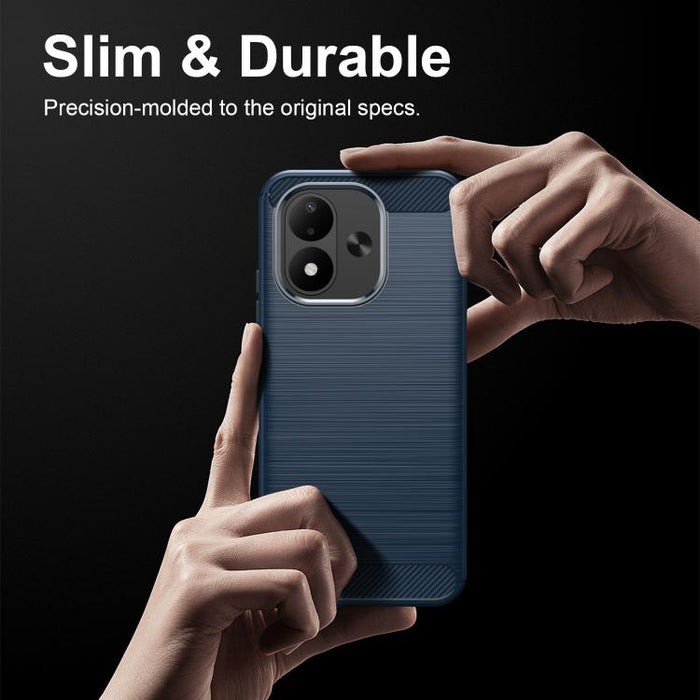 Caja de teléfono TPU de fibra de carbono con textura cepillada, For Redmi A7 Pro 171mm / Poco C85x 5G, For Redmi R70m 5G, For Redmi R70 5G, For Redmi 15a 5G, For Redmi Turbo 5 Max / Poco X8 Pro Max, For Redmi Turbo 5 5G / Poco X8 Pro 5G                ...