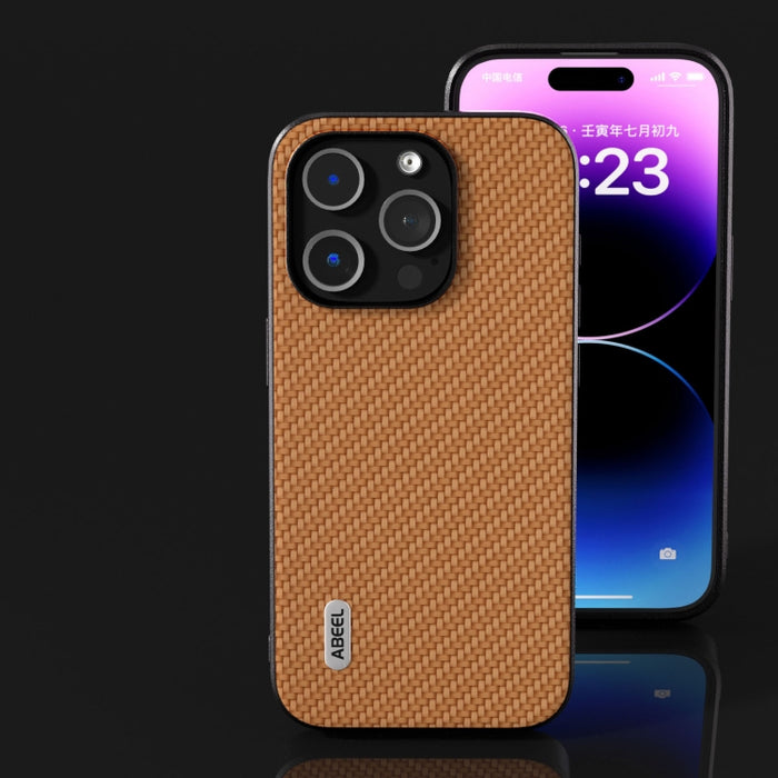 Funda protectora para teléfono con textura de fibra de carbono ABEEL
