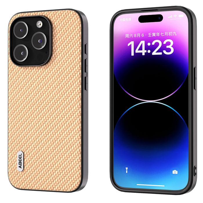 Funda protectora para teléfono con textura de fibra de carbono ABEEL