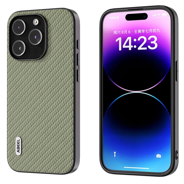 Funda protectora para teléfono con textura de fibra de carbono ABEEL