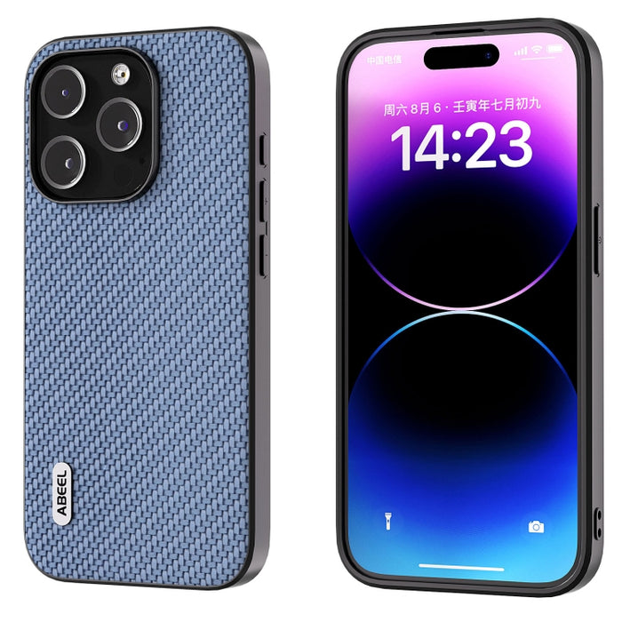 Funda protectora para teléfono con textura de fibra de carbono ABEEL