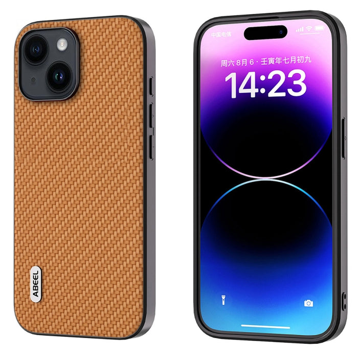 Funda protectora para teléfono con textura de fibra de carbono ABEEL
