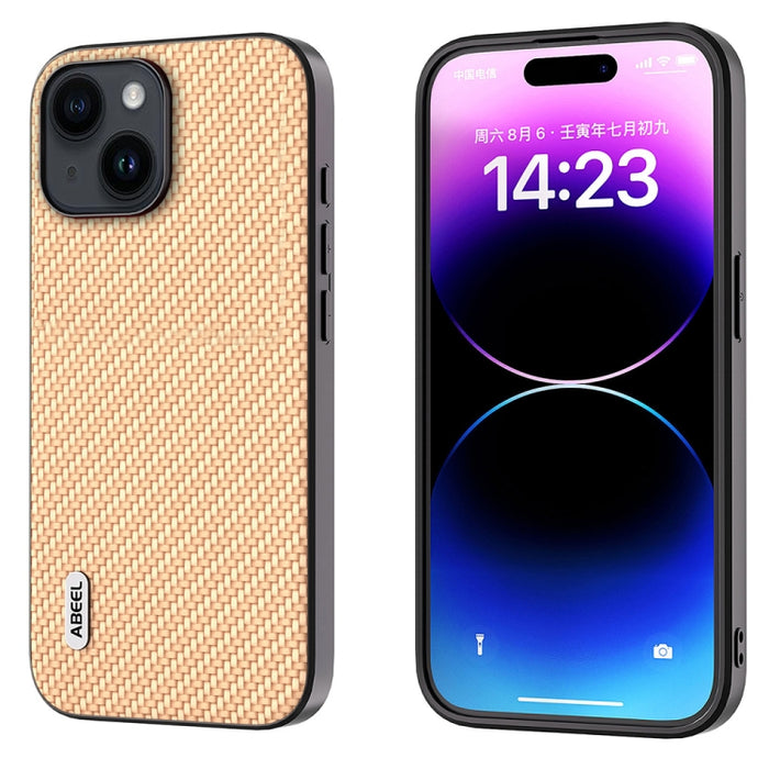 Funda protectora para teléfono con textura de fibra de carbono ABEEL