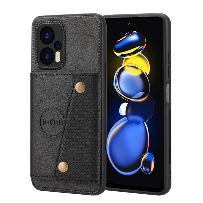 Estuche magnético para teléfono con ranuras para tarjetas con doble hebilla, For Xiaomi Redmi K70 Ultra, For Xiaomi Redmi 13 4G Global, For Xiaomi Redmi Note 13 Pro 4G Global, For Xiaomi Redmi Note 13 4G Global, For Xiaomi 14 Ultra                     ...