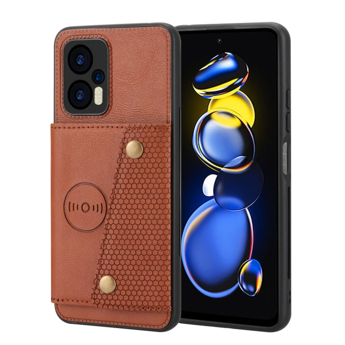 Estuche magnético para teléfono con ranuras para tarjetas con doble hebilla, For Xiaomi Redmi K70 Ultra, For Xiaomi Redmi 13 4G Global, For Xiaomi Redmi Note 13 Pro 4G Global, For Xiaomi Redmi Note 13 4G Global, For Xiaomi 14 Ultra                     ...