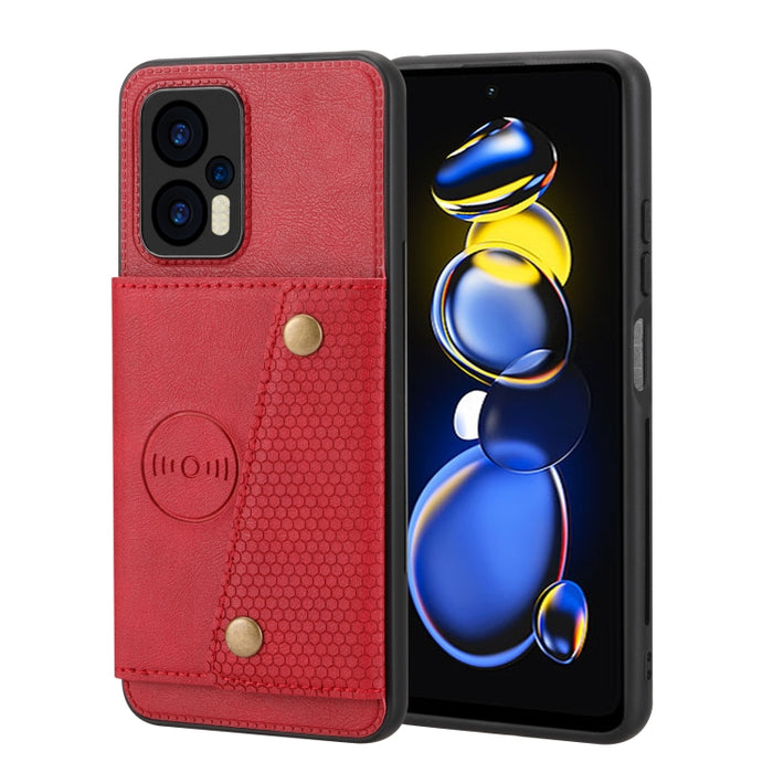 Estuche magnético para teléfono con ranuras para tarjetas con doble hebilla, For Xiaomi Redmi K70 Ultra, For Xiaomi Redmi 13 4G Global, For Xiaomi Redmi Note 13 Pro 4G Global, For Xiaomi Redmi Note 13 4G Global, For Xiaomi 14 Ultra                     ...