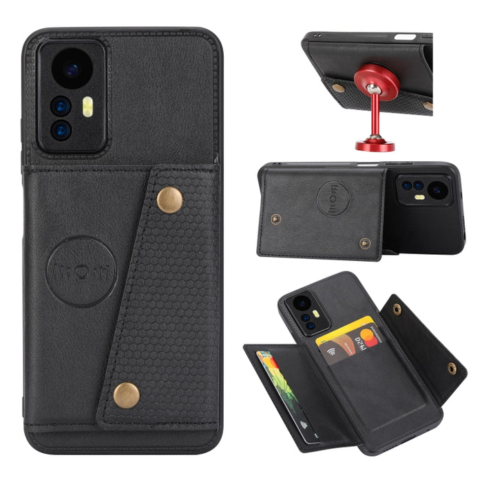 Estuche magnético para teléfono con ranuras para tarjetas con doble hebilla, For Xiaomi Redmi K70 Ultra, For Xiaomi Redmi 13 4G Global, For Xiaomi Redmi Note 13 Pro 4G Global, For Xiaomi Redmi Note 13 4G Global, For Xiaomi 14 Ultra                     ...