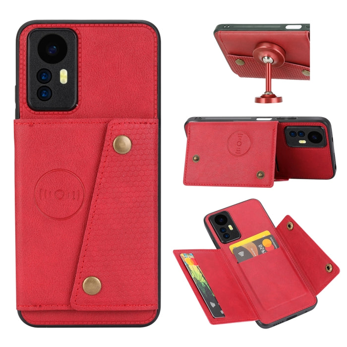 Estuche magnético para teléfono con ranuras para tarjetas con doble hebilla, For Xiaomi Redmi K70 Ultra, For Xiaomi Redmi 13 4G Global, For Xiaomi Redmi Note 13 Pro 4G Global, For Xiaomi Redmi Note 13 4G Global, For Xiaomi 14 Ultra                     ...