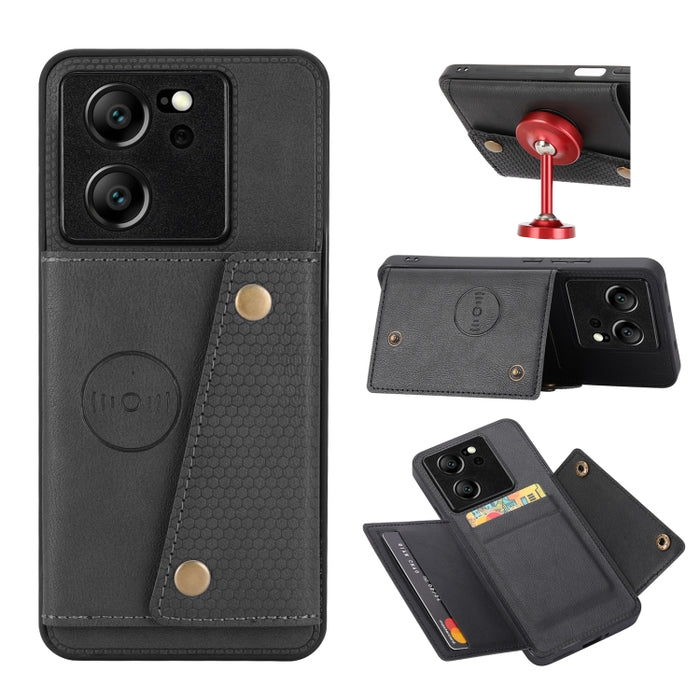 Estuche magnético para teléfono con ranuras para tarjetas con doble hebilla, For Xiaomi Redmi K70 Ultra, For Xiaomi Redmi 13 4G Global, For Xiaomi Redmi Note 13 Pro 4G Global, For Xiaomi Redmi Note 13 4G Global, For Xiaomi 14 Ultra                     ...