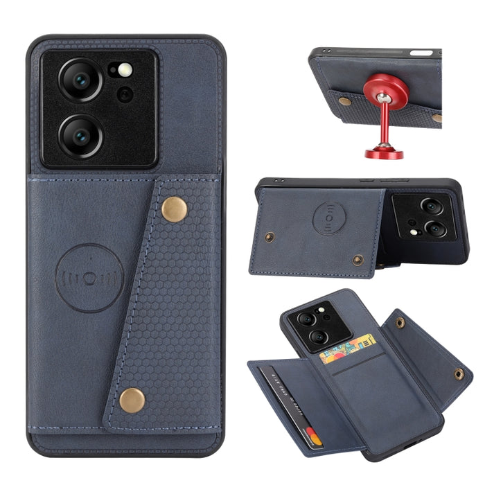 Estuche magnético para teléfono con ranuras para tarjetas con doble hebilla, For Xiaomi Redmi K70 Ultra, For Xiaomi Redmi 13 4G Global, For Xiaomi Redmi Note 13 Pro 4G Global, For Xiaomi Redmi Note 13 4G Global, For Xiaomi 14 Ultra                     ...