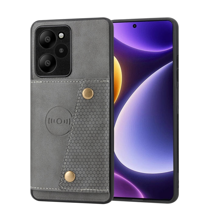 Estuche magnético para teléfono con ranuras para tarjetas con doble hebilla, For Xiaomi Redmi K70 Ultra, For Xiaomi Redmi 13 4G Global, For Xiaomi Redmi Note 13 Pro 4G Global, For Xiaomi Redmi Note 13 4G Global, For Xiaomi 14 Ultra                     ...