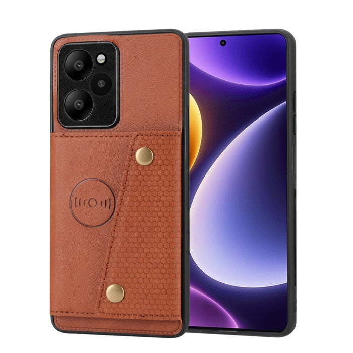 Estuche magnético para teléfono con ranuras para tarjetas con doble hebilla, For Xiaomi Redmi K70 Ultra, For Xiaomi Redmi 13 4G Global, For Xiaomi Redmi Note 13 Pro 4G Global, For Xiaomi Redmi Note 13 4G Global, For Xiaomi 14 Ultra                     ...