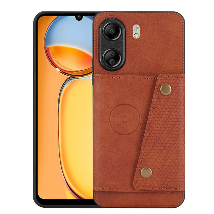 Estuche magnético para teléfono con ranuras para tarjetas con doble hebilla, For Xiaomi Redmi K70 Ultra, For Xiaomi Redmi 13 4G Global, For Xiaomi Redmi Note 13 Pro 4G Global, For Xiaomi Redmi Note 13 4G Global, For Xiaomi 14 Ultra                     ...