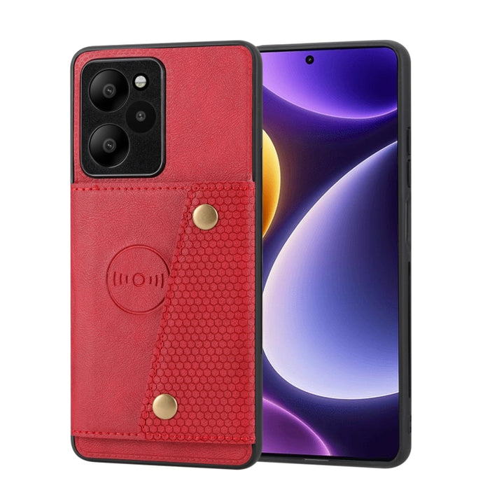 Estuche magnético para teléfono con ranuras para tarjetas con doble hebilla, For Xiaomi Redmi K70 Ultra, For Xiaomi Redmi 13 4G Global, For Xiaomi Redmi Note 13 Pro 4G Global, For Xiaomi Redmi Note 13 4G Global, For Xiaomi 14 Ultra                     ...
