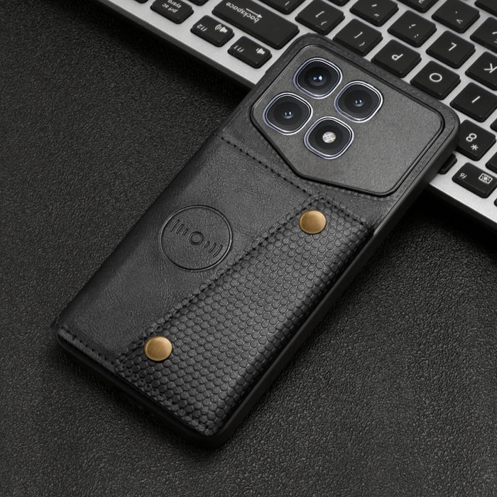 Estuche magnético para teléfono con ranuras para tarjetas con doble hebilla, For Xiaomi Redmi K70 Ultra, For Xiaomi Redmi 13 4G Global, For Xiaomi Redmi Note 13 Pro 4G Global, For Xiaomi Redmi Note 13 4G Global, For Xiaomi 14 Ultra                     ...