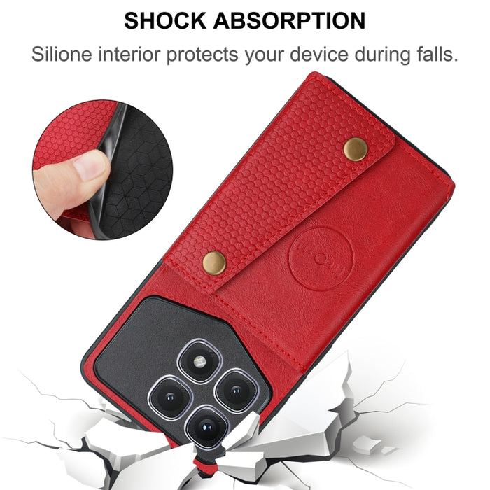 Estuche magnético para teléfono con ranuras para tarjetas con doble hebilla, For Xiaomi Redmi K70 Ultra, For Xiaomi Redmi 13 4G Global, For Xiaomi Redmi Note 13 Pro 4G Global, For Xiaomi Redmi Note 13 4G Global, For Xiaomi 14 Ultra                     ...