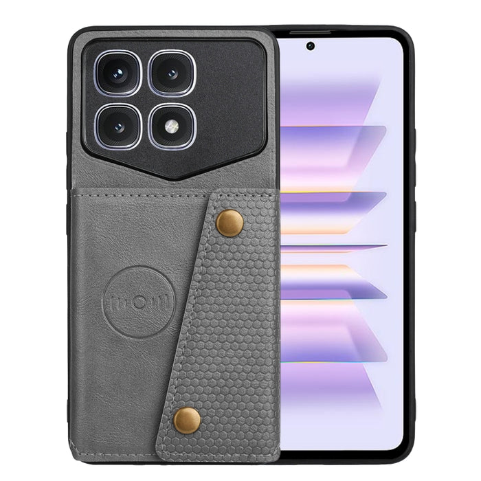 Estuche magnético para teléfono con ranuras para tarjetas con doble hebilla, For Xiaomi Redmi K70 Ultra, For Xiaomi Redmi 13 4G Global, For Xiaomi Redmi Note 13 Pro 4G Global, For Xiaomi Redmi Note 13 4G Global, For Xiaomi 14 Ultra                     ...
