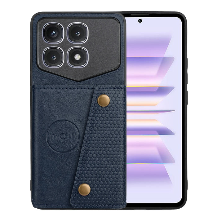 Estuche magnético para teléfono con ranuras para tarjetas con doble hebilla, For Xiaomi Redmi K70 Ultra, For Xiaomi Redmi 13 4G Global, For Xiaomi Redmi Note 13 Pro 4G Global, For Xiaomi Redmi Note 13 4G Global, For Xiaomi 14 Ultra                     ...